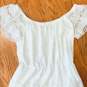 white flowy dress!